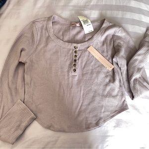 Crave Fame Long Sleeve. Crop top | New with tags | Size M | Light Purple | Knit